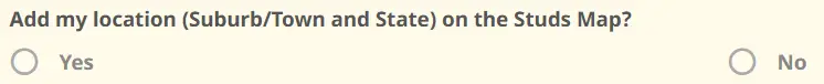 Registration form add to map